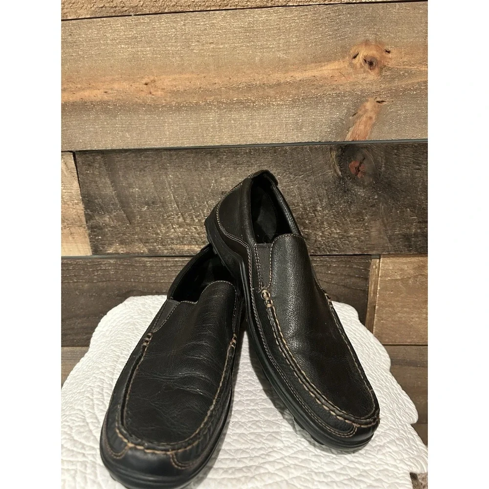 Cole Haan Tucker Venetian Black Leather Loafers CO3557 Sz 9.5‎ M Driving Slip On